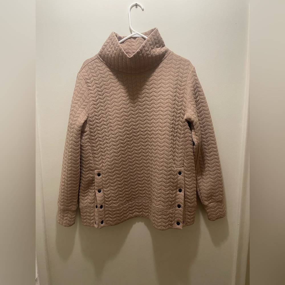 Joe Fresh Active quilted mock neck sweater